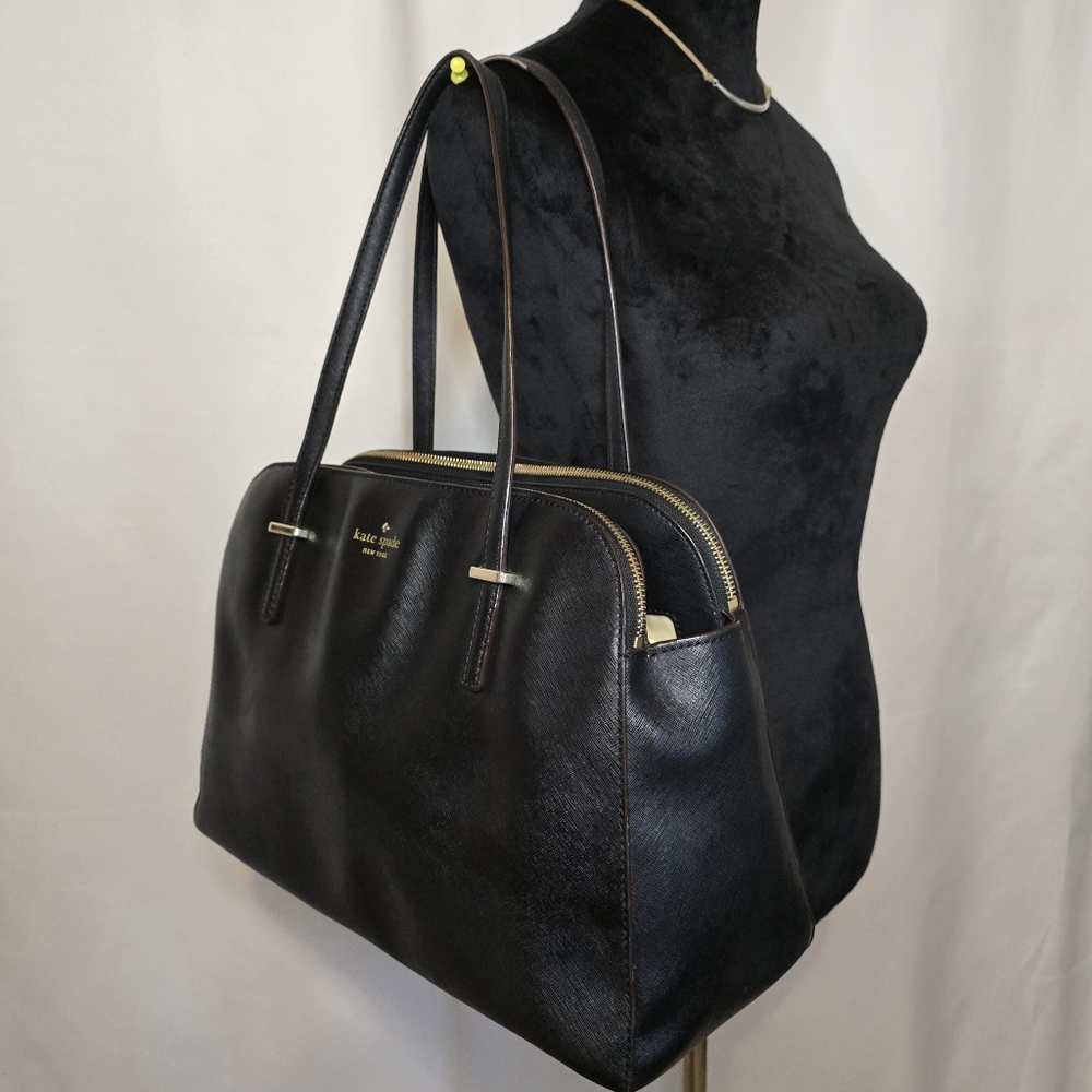 Kate Spade Black Saffiano Leather Dome Tote